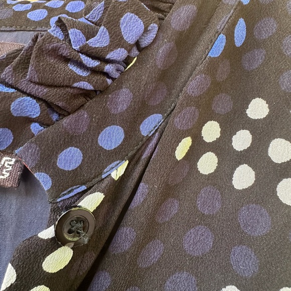 Mii Silk Blue and White Long Sleeve Sundress - Picture 4 of 12